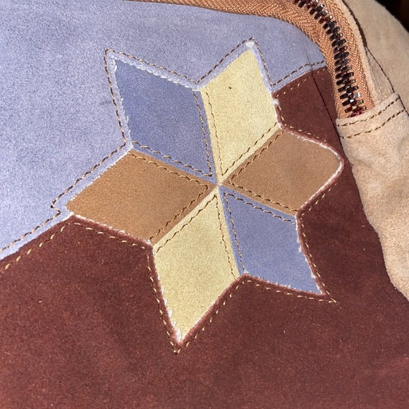 COPY - Free People Suede Multicolor RARE crossbody/ Zipper Bag. NWOT - Picture 5 of 10
